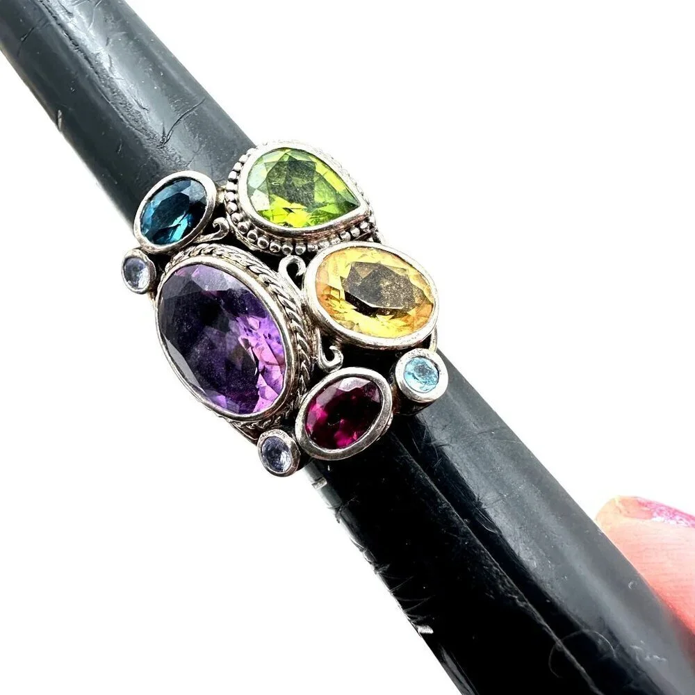Samuel Benham Women Ring Madeira Collection Sterling Silver Multi Gemstone 8 - Picture 4 of 5